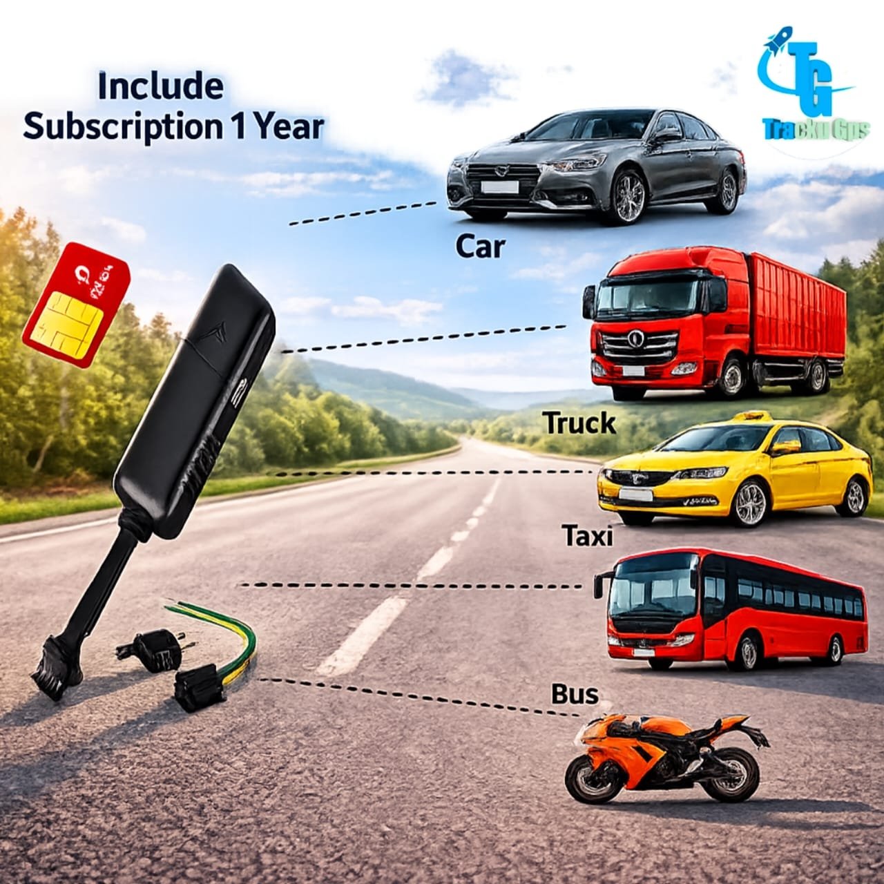 Vehicle GPS tracking on road